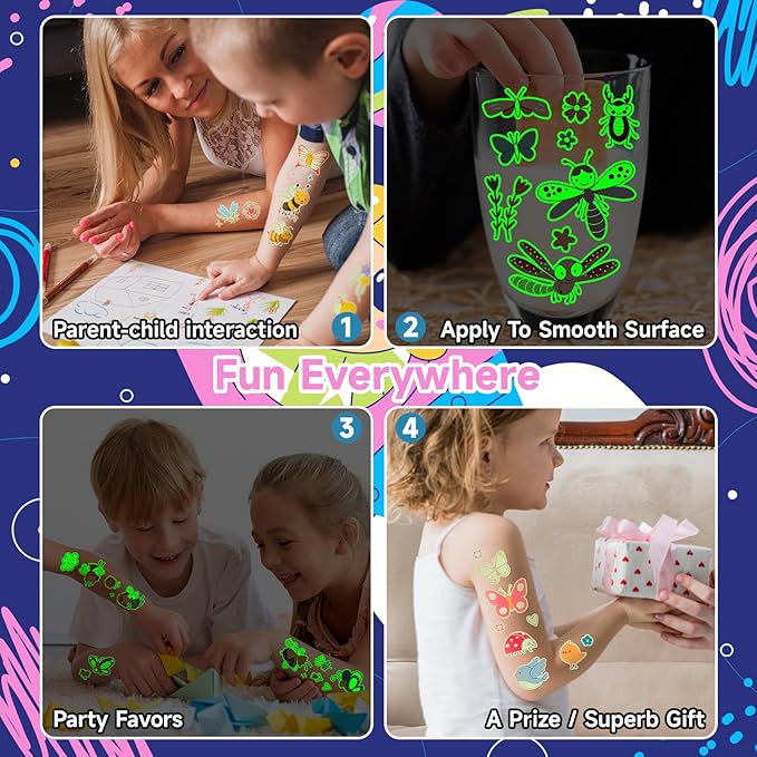 140+ styles luminous kids tattoos,