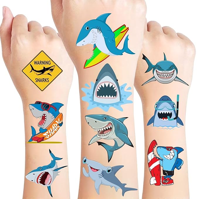 Shark temporary tattoos - shark