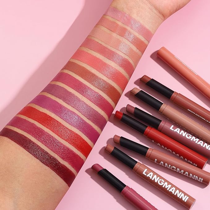 Jolilab 12 Pcs Velvet Matte Lipstick Nude Matte Lipstick