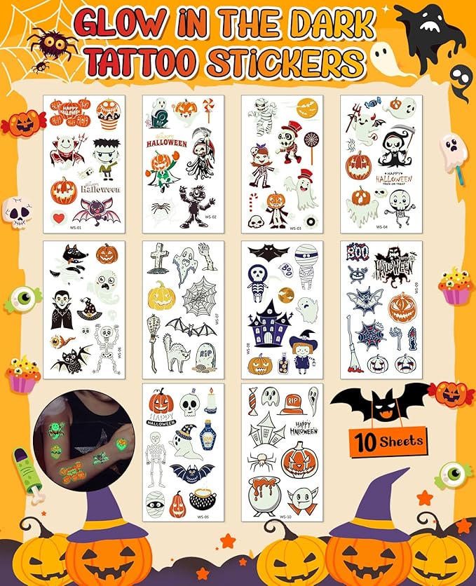 Halloween party favors stickers pumpkin