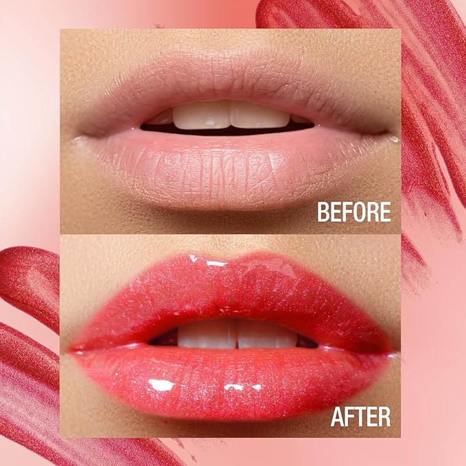 Peach Pink Lip Gloss Lip Plumper Gloss Glitter Lip