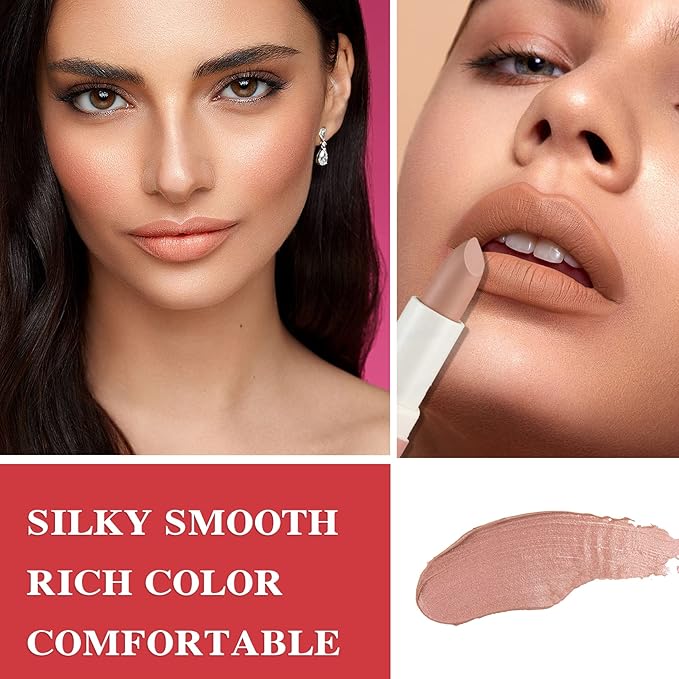 Matte Nude Lipstick,Nude Paper Tube Nude Matte Lipsticks