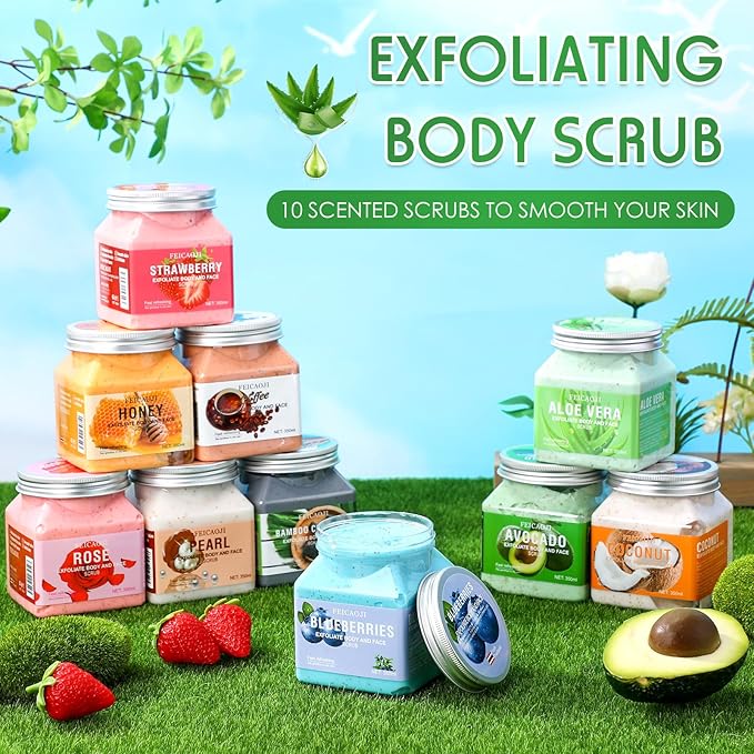 10 Pcs Fruit Body Exfoliator Salt