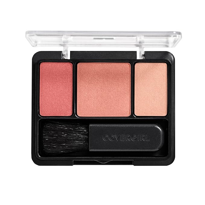 COVERGIRL Instant Cheekbones Contouring Blush Peach Perfection, Palette, on Evenly 29 Oz