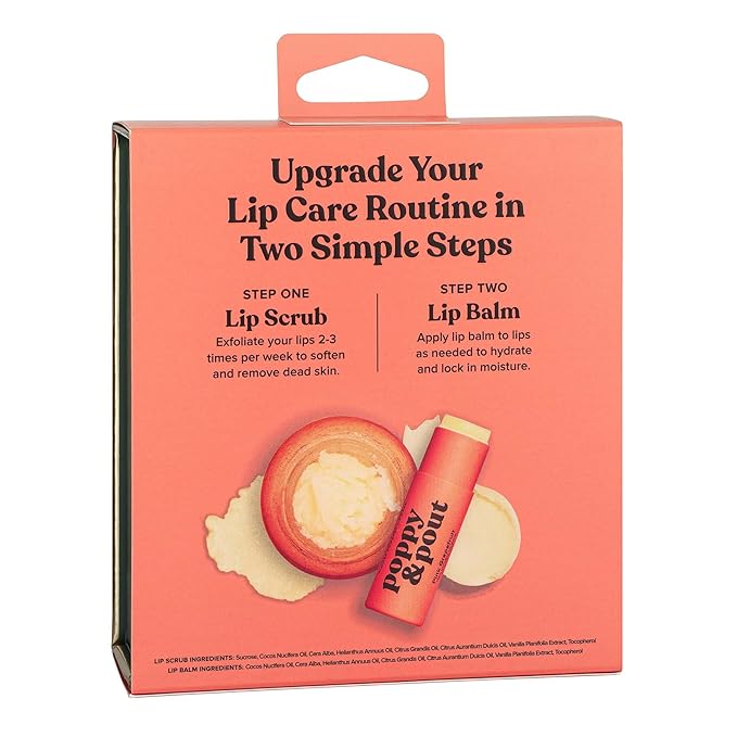 Poppy & Pout Lip Care Set Grapefruit)