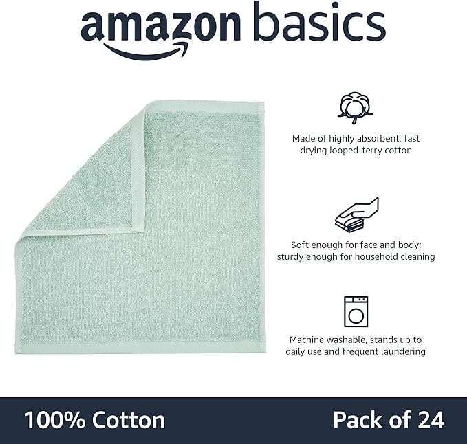 Amazon basics washcloth for bathroom,