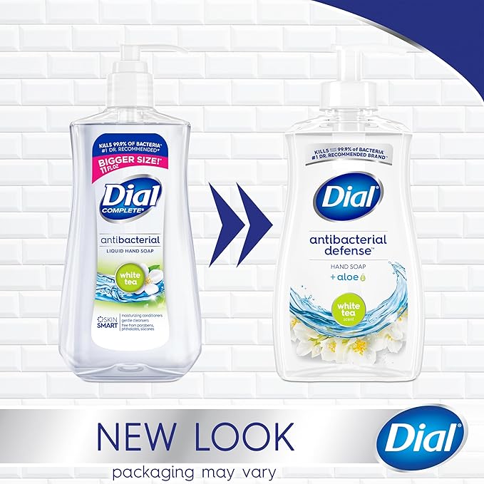 Dial Antibacterial Liquid Hand Soap, White