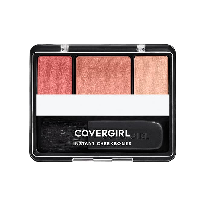 COVERGIRL Instant Cheekbones Contouring Blush Peach Perfection, Palette, on Evenly 29 Oz