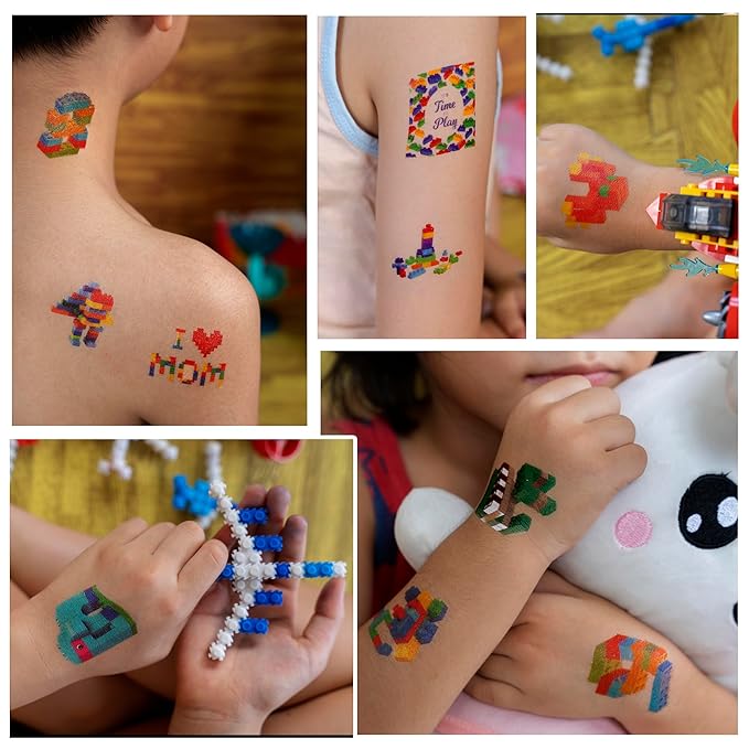 Building block individually wrapped tattoos,