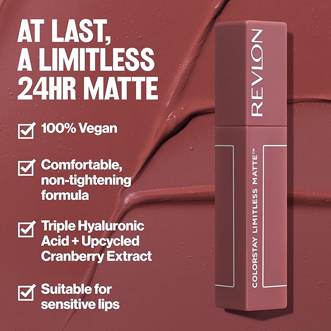 REVLON Lipstick, ColorStay Limitless Matte Liquid Lipstick, Veg