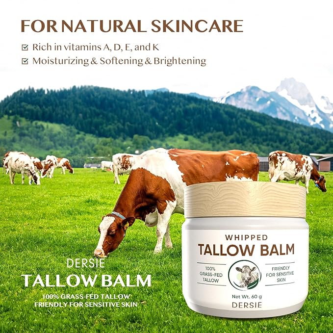 Whipped Beef Tallow Balm for Skin: 2.12 OZ