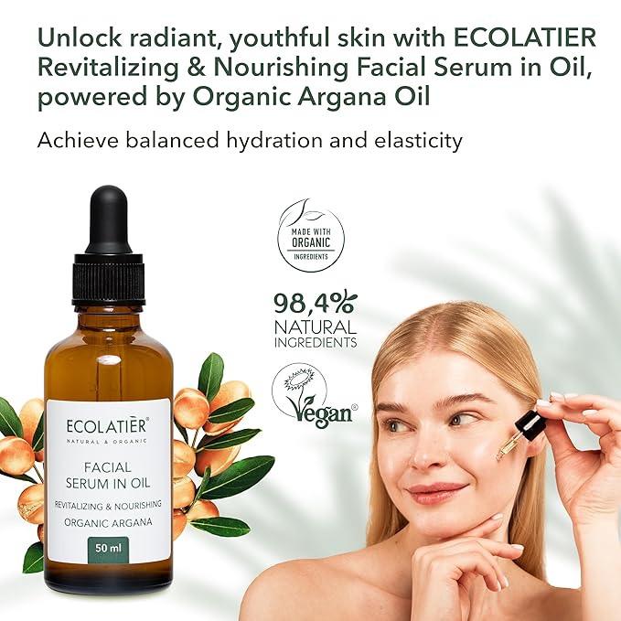 Facial Foam Cleanser, Tonic & Serum Bundle - Organic Aloe Vera & Argana - Hydrating, Nourishing, & Anti-Aging Skincare Set for All Skin Types, Vegan & Natural