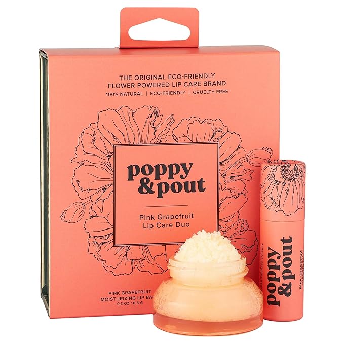 Poppy & Pout Lip Care Set Grapefruit)