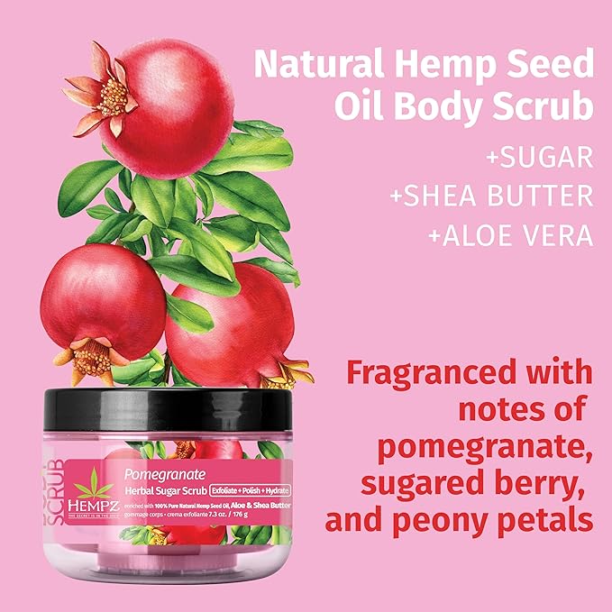 HEMPZ Sugar Body Scrub - Pomegranate