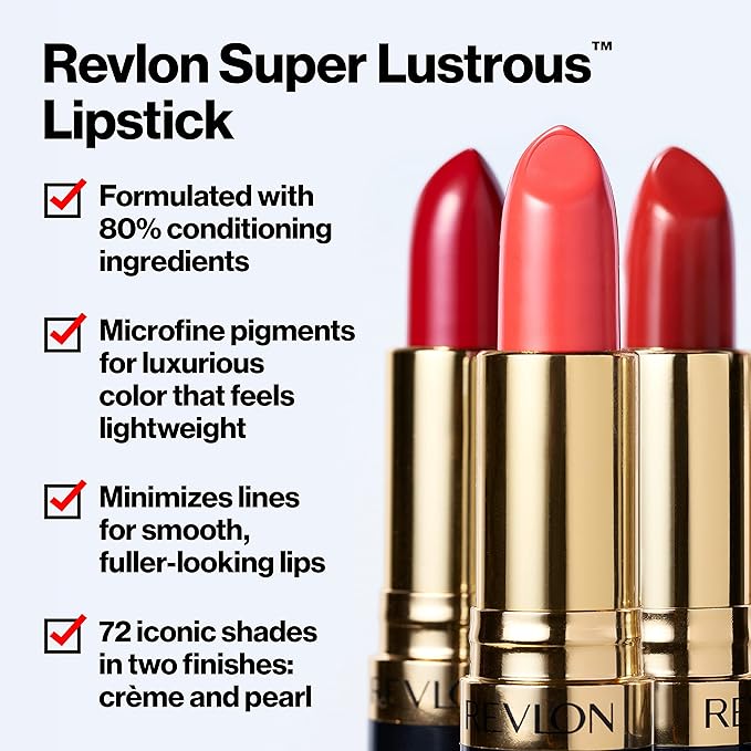 Revlon Lipstick, Super Lustrous Lipstick, High Impact Lipcol 15 oz