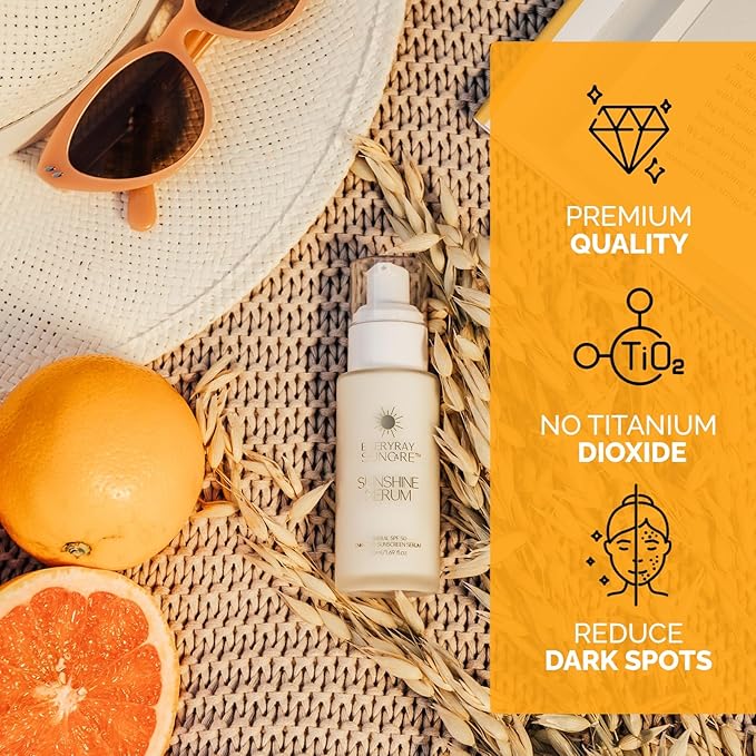 Sunshine Serum - Enriched Mineral Suncreen Serum - 1.69 fl oz - SPF 50 with skin hydrating squalane and Vitamin C - For All Skin Types and Skin Tones