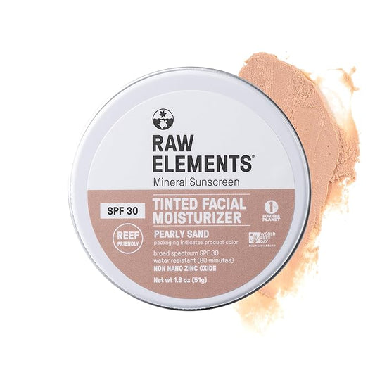 Raw Element Ultra-Moisturizing Tinted Face Cream, Non Toxic 1.8 oz