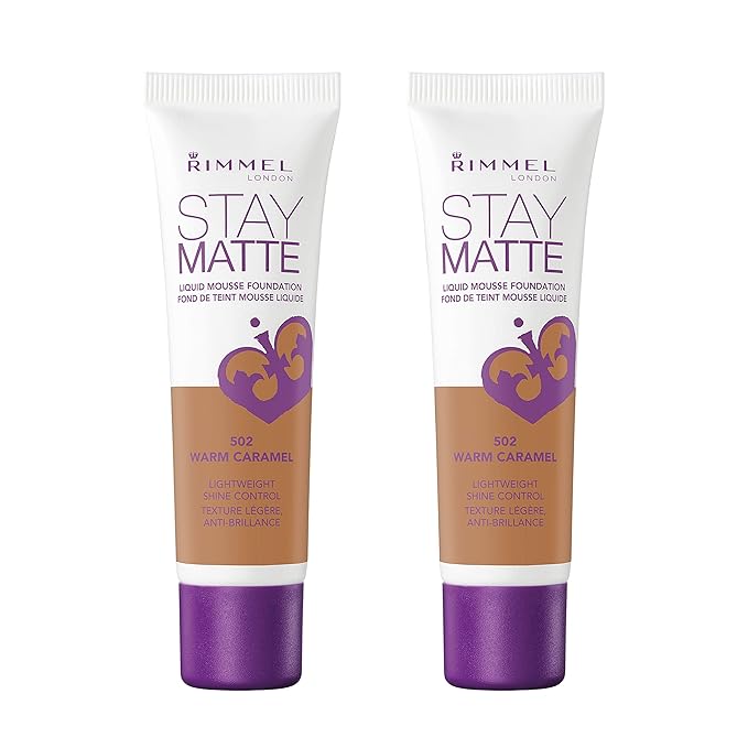 Rimmel, Stay Matte Foundation, Warm Caramel 2 Count of 1)