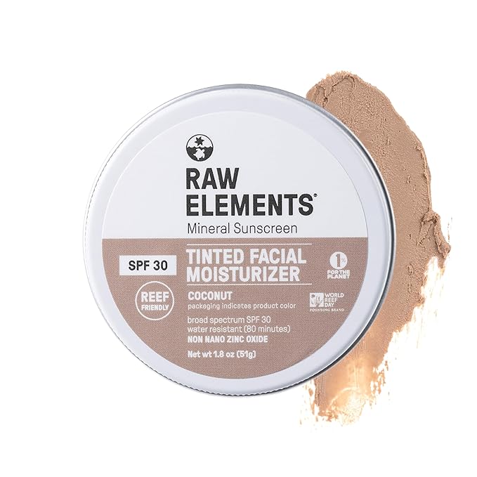 Raw Element Ultra-Moisturizing Tinted Face Cream, Non Toxic 1.8 oz