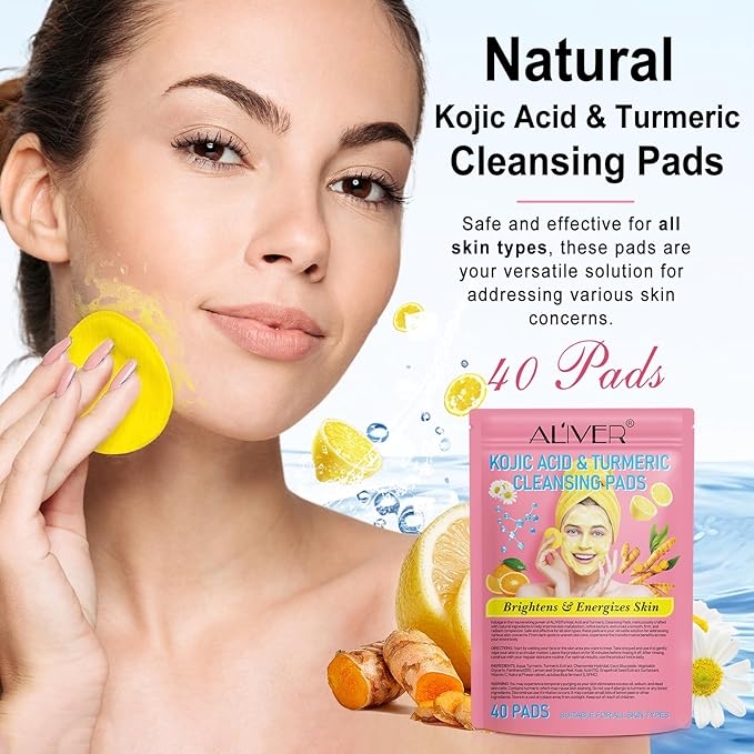 Turmeric cleansing pads, 40pcs turmearic