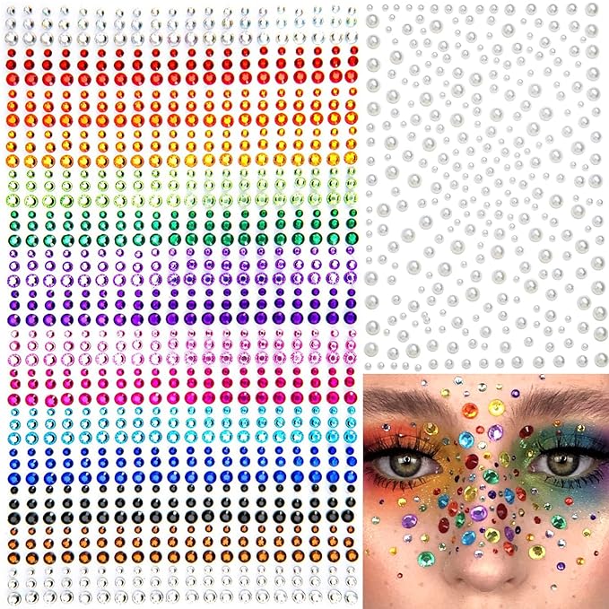 1250 pcs self adhesive rhinestones