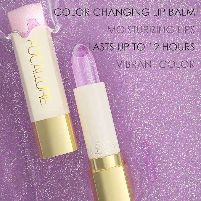 FOCALLURE Moisturizing Lipstick,Color Changing Tinted Lip Balm,Hydrating PH Lipstick,Col