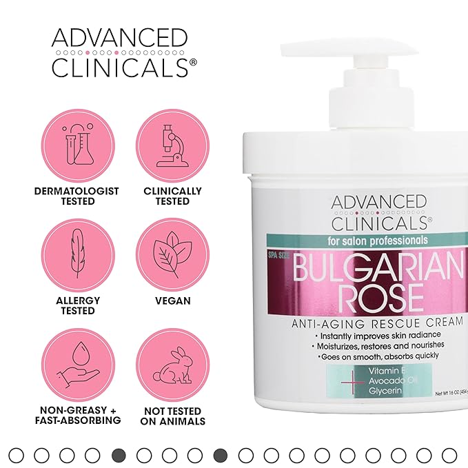 Advanced Clinicals Bulgarian Rose Anti Aging