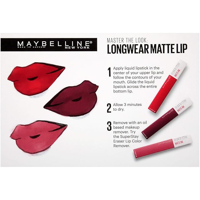 Maybelline Superstay Matte Ink Liquid Lipstick 3 Piece Lipstick