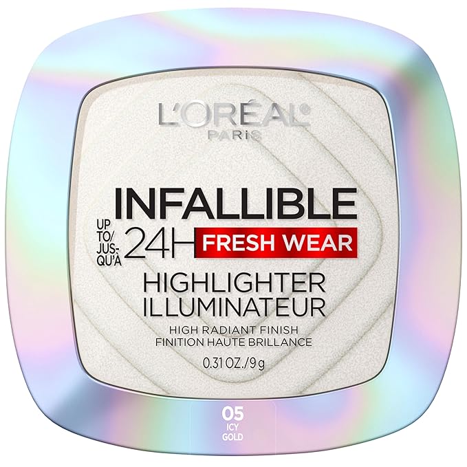 L'Oreal Paris Infallible Up to 24HR Highlighter, Longwear Icy Gold, 0.31 Oz