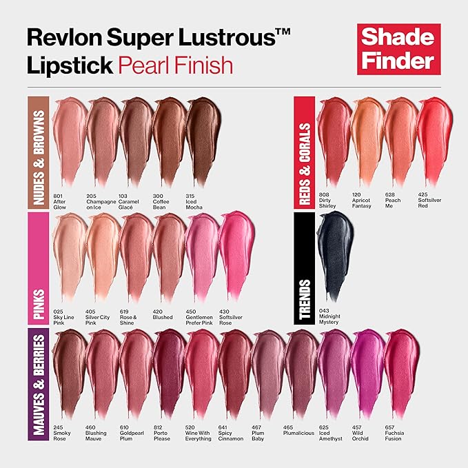 REVLON Lipstick, Super Lustrous Lipstick, Creamy Formula For Lipstick, 15 oz