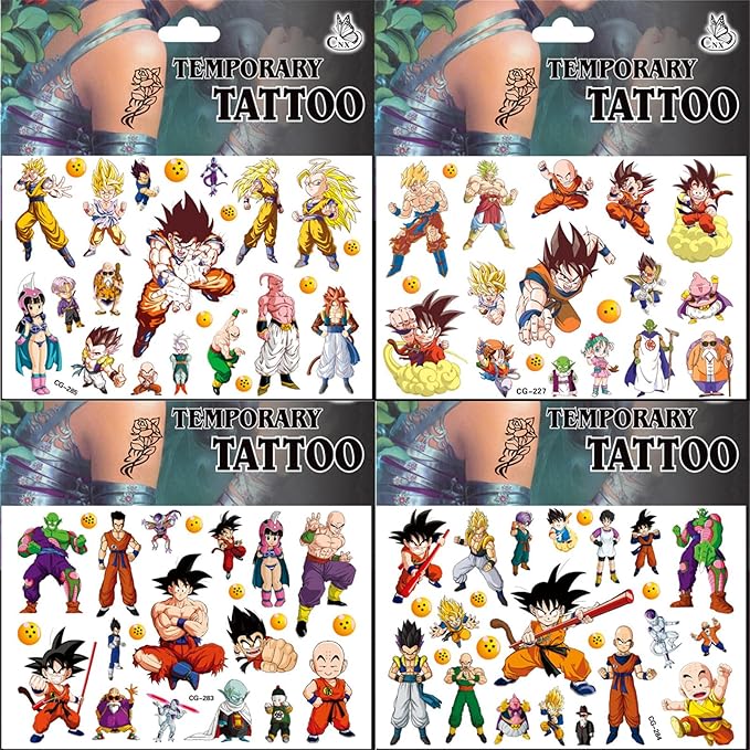 Dragon bal tattoos stickers for