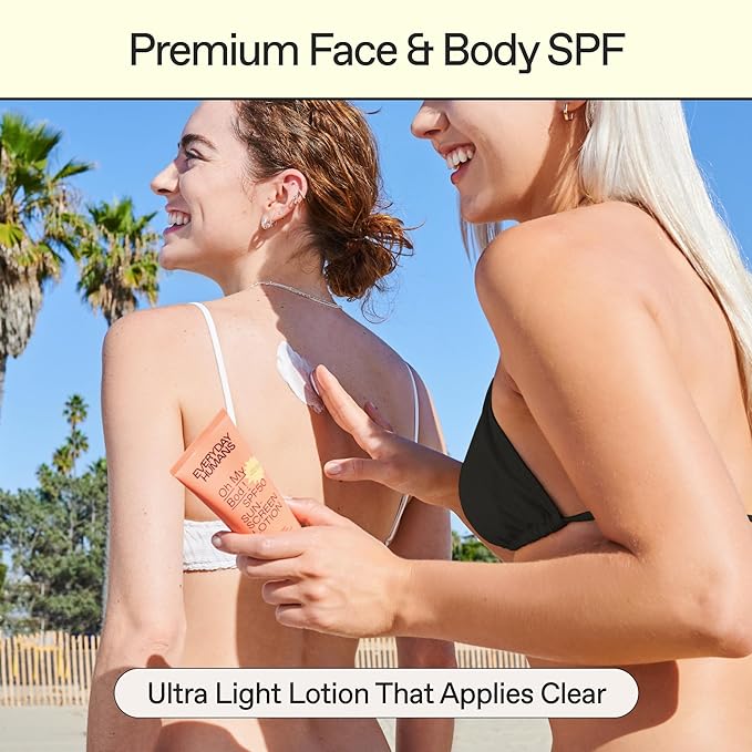 Everyday Humans Oh My Bod SPF50 Face & Body Sunscreen Lotion 3.4 oz - Pack of 2