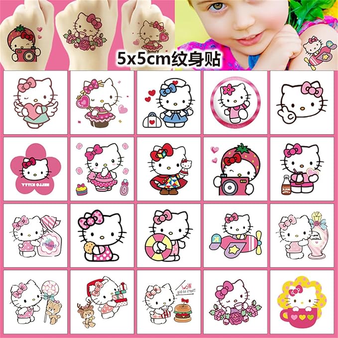 40pcs hello kitty temporary tattoos