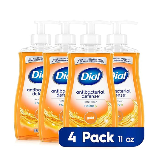 Dial Antibacterial Liquid Hand Soap, Gold,