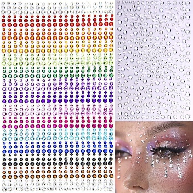 1250 pcs self adhesive rhinestones