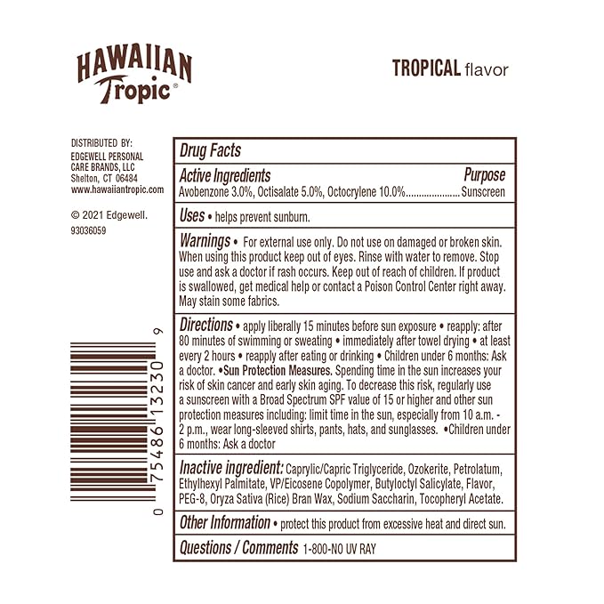 Hawaiian Tropic Tropical Lip Balm SPF