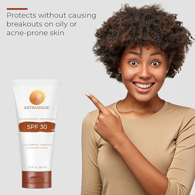 Premium Hydro Boost Black People Sunscreen for Face, Body, and skin of color, Broad Spectrum UVA/UVB Oil Free, Non-Greasy Sun block with Hyaluronic Acid, SPF 30,(3 FL Oz)