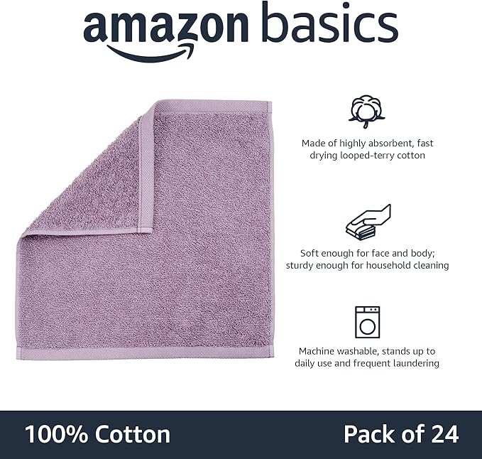 Amazon basics washcloth for bathroom,