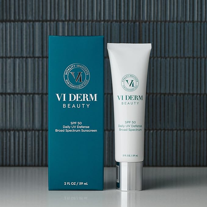 VI Derm Lightweight Daily UV Defense Broad Spectrum SPF 50+ Sunscreen, 2 Fl Oz / 59 mL