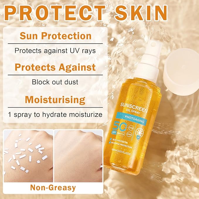 Sunscreen Oil Spray Sunscreen SPF 50 Lightweight