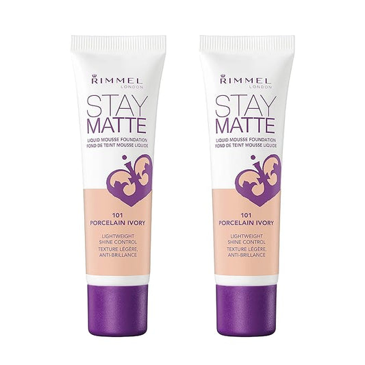 Rimmel, Stay Matte Foundation, Porcelain Ivory , 2 of 1)