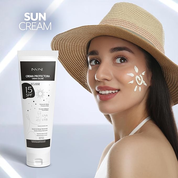 Daily Sunscreen Mineral Filters SPF 15 3.38 fl. oz, Broad Spectrum UBV/UBA, Niacinamide + Mango extract + Zinc Oxide.100% Minimizes Pores & Controls Shine. Water & Sweat Resistant