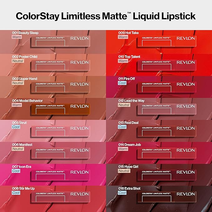 REVLON Lipstick, ColorStay Limitless Matte Liquid Lipstick, Veg