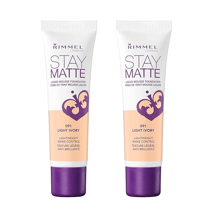 Rimmel, Stay Matte Foundation, Light Ivory 2 count of 1)