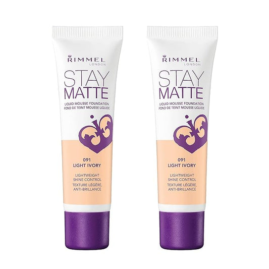 Rimmel, Stay Matte Foundation, Light Ivory 2 count of 1)