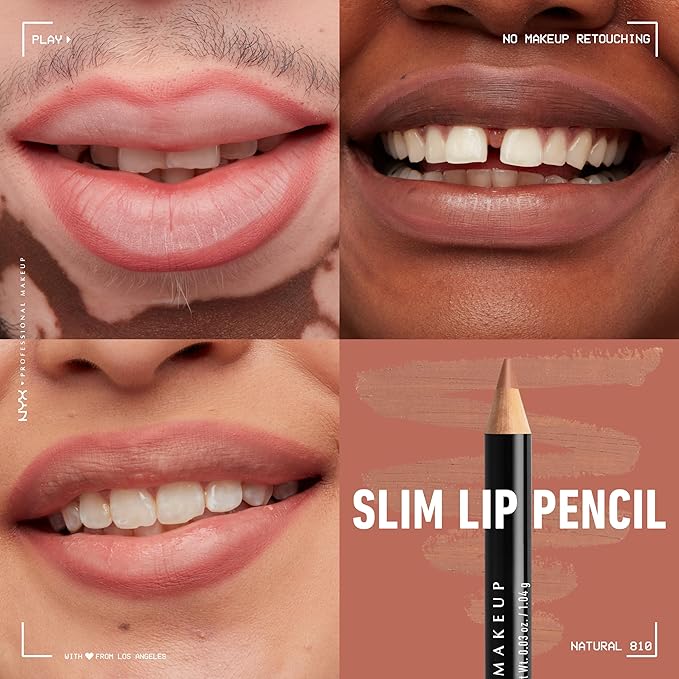 NYX PROFESSIONAL MAKEUP Slim Lip Pencil, Long-Lasting Creamy Lip