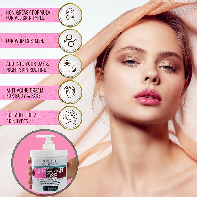 Advanced Clinicals Bulgarian Rose Anti Aging