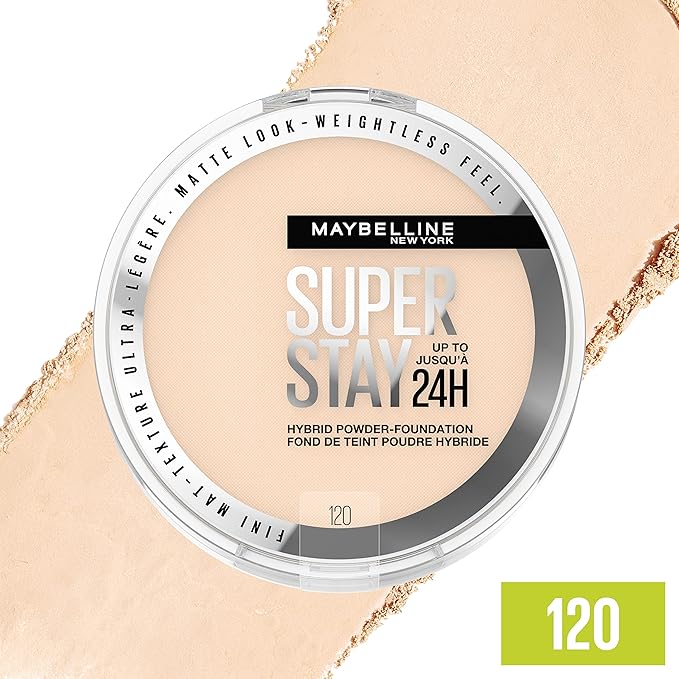 Maybelline Super Stay Up to 24HR Hybrid Powder-Foundation, 1 Count