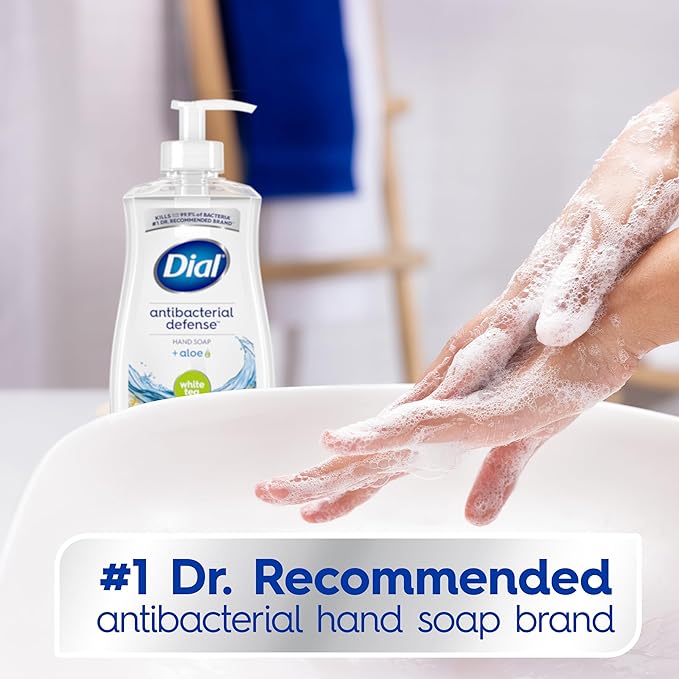 Dial Antibacterial Liquid Hand Soap, White