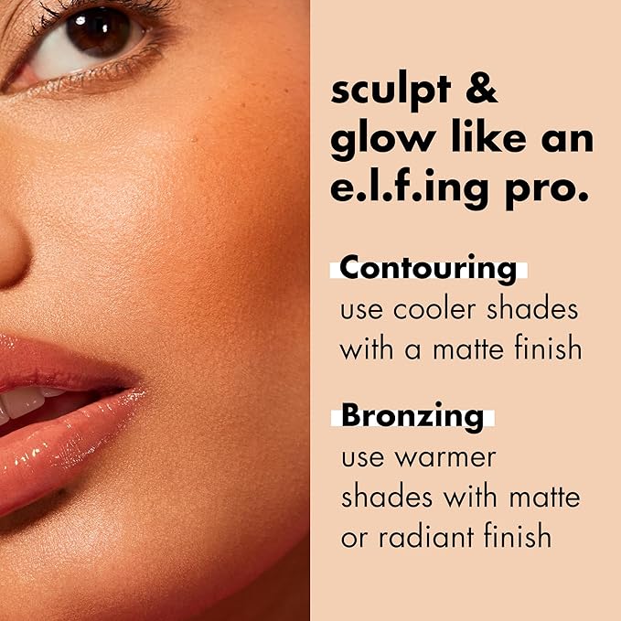 e.l.f. Primer-Infused Bronzer, Long-Lasting, Lightweight & Buildable Powder Desert Sun